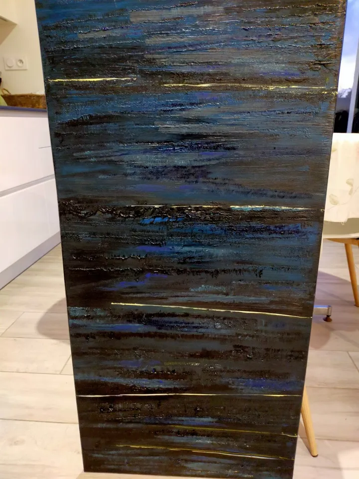 Une pensée pour Soulages, artwork by annick Ayoul