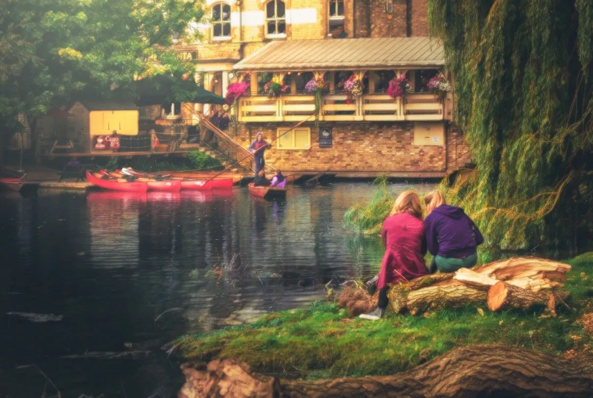 Punting in Cambridge, œuvre de Isabel Jiménez