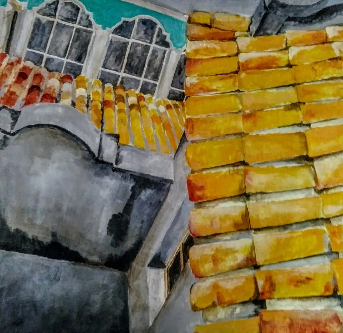 Backyard, artwork by Jose Ayala