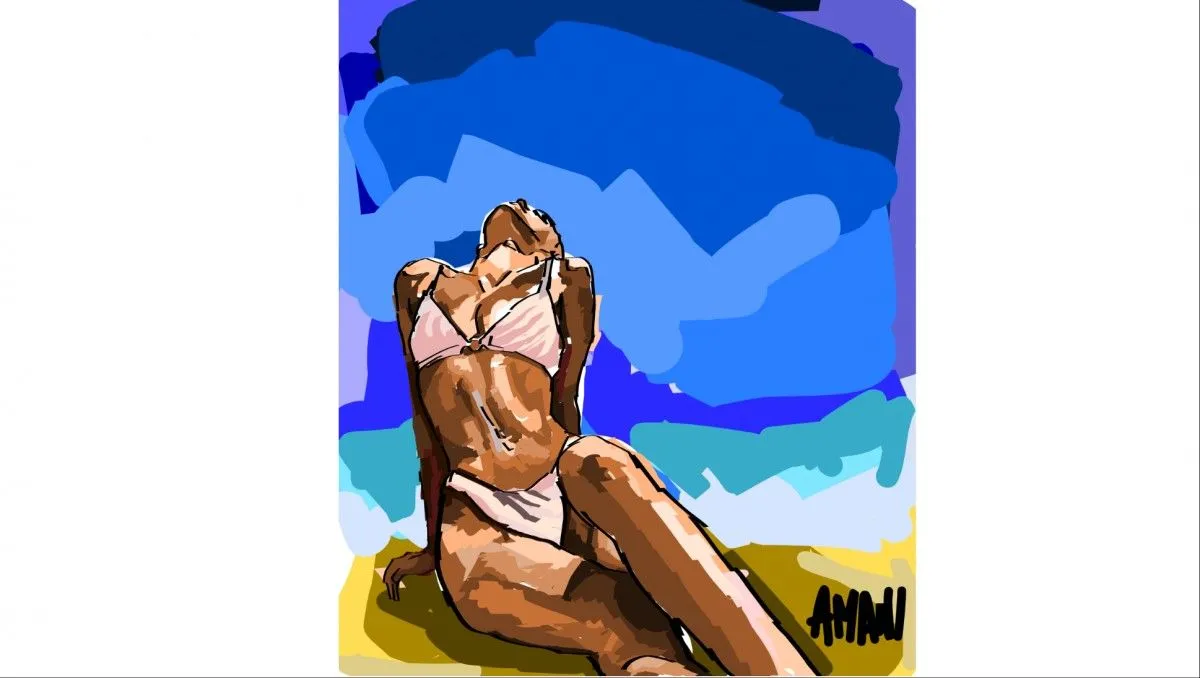 Beach Baby, œuvre de Amani Terzakis