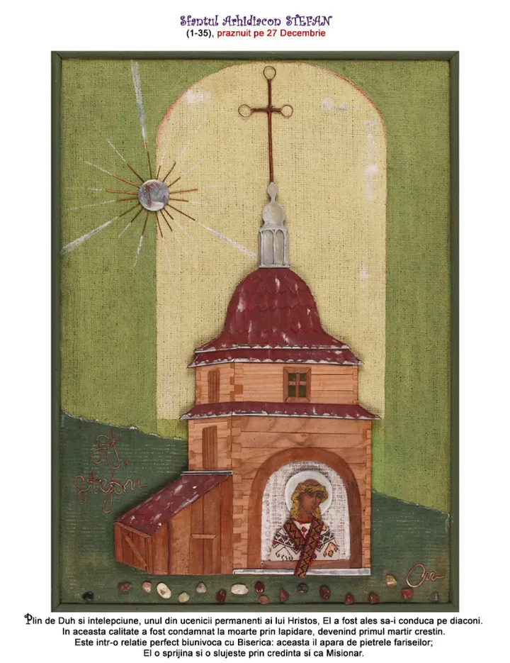 Saint Archdeacon Stepehen, artwork by Neculai Cociorva
