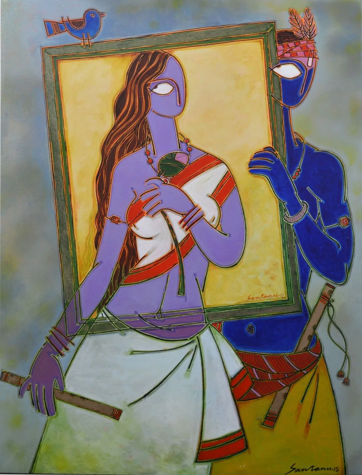 In a frame, artwork by Santanu Nandan Dinda