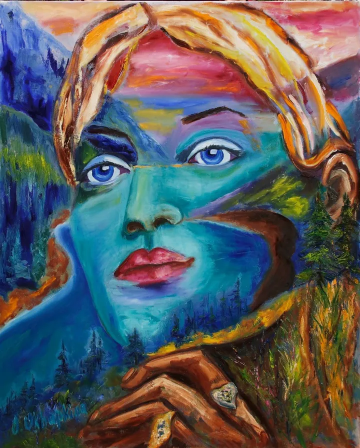 Goddess from series Women of the World, artwork by Oksana Okhapkina