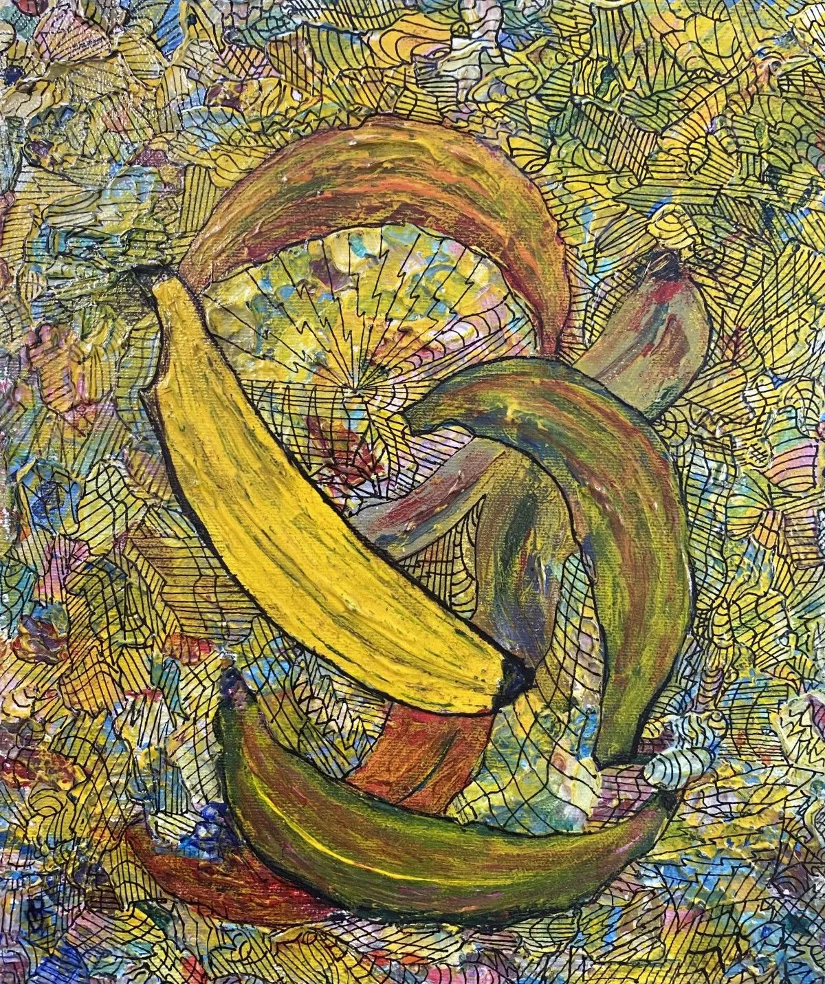Flying Bananas, artwork by Denis Roucau