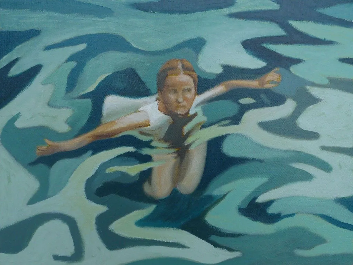 Girl looking the shore, artwork by Rogerio Paulo Silva