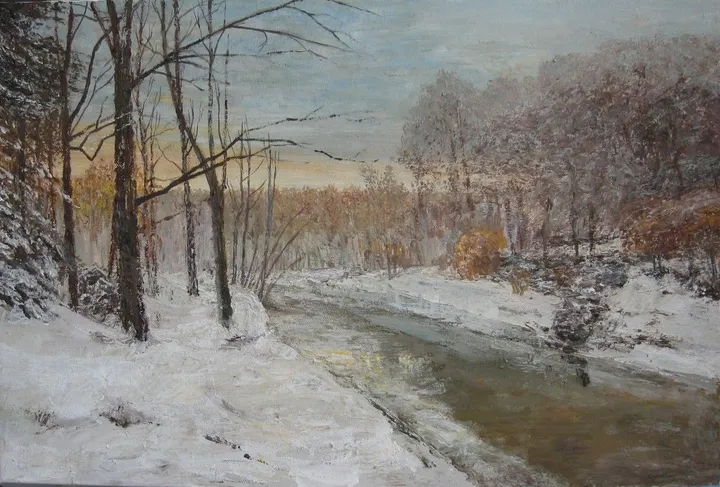 "Winter motif", œuvre de Slobodan Paunovic