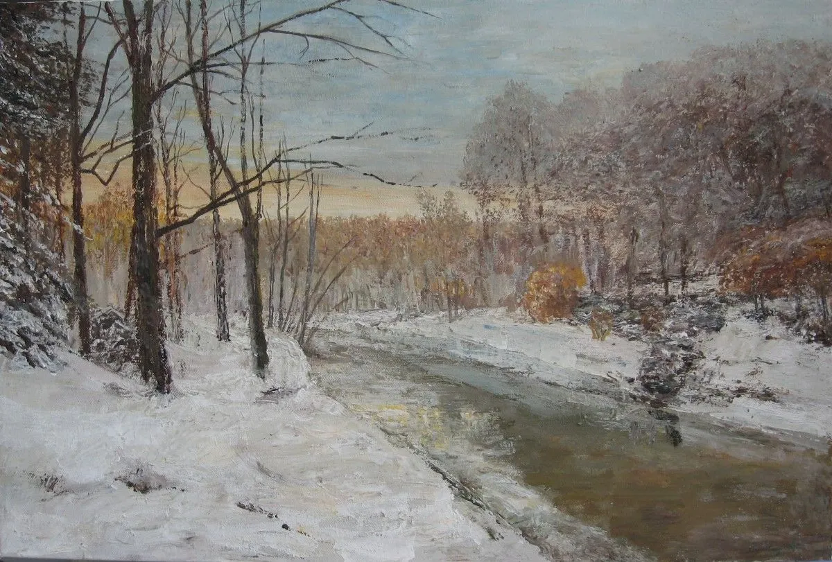 "Winter motif", artwork by Slobodan Paunovic