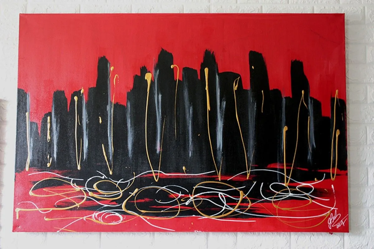 Tourbillon de ville, œuvre de Jocelyne Béland