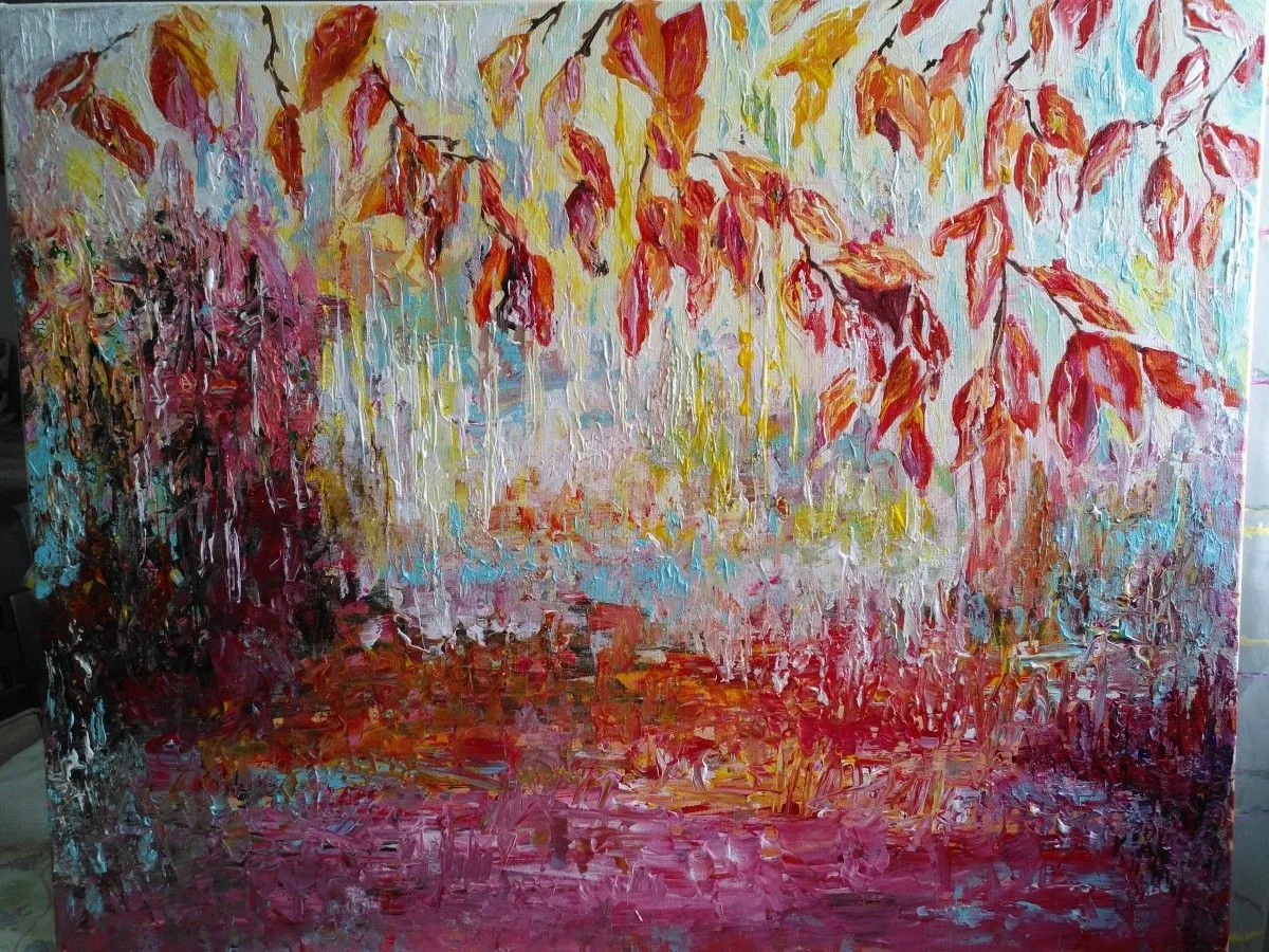 Pluie d'automne, œuvre de Bahia Kiared