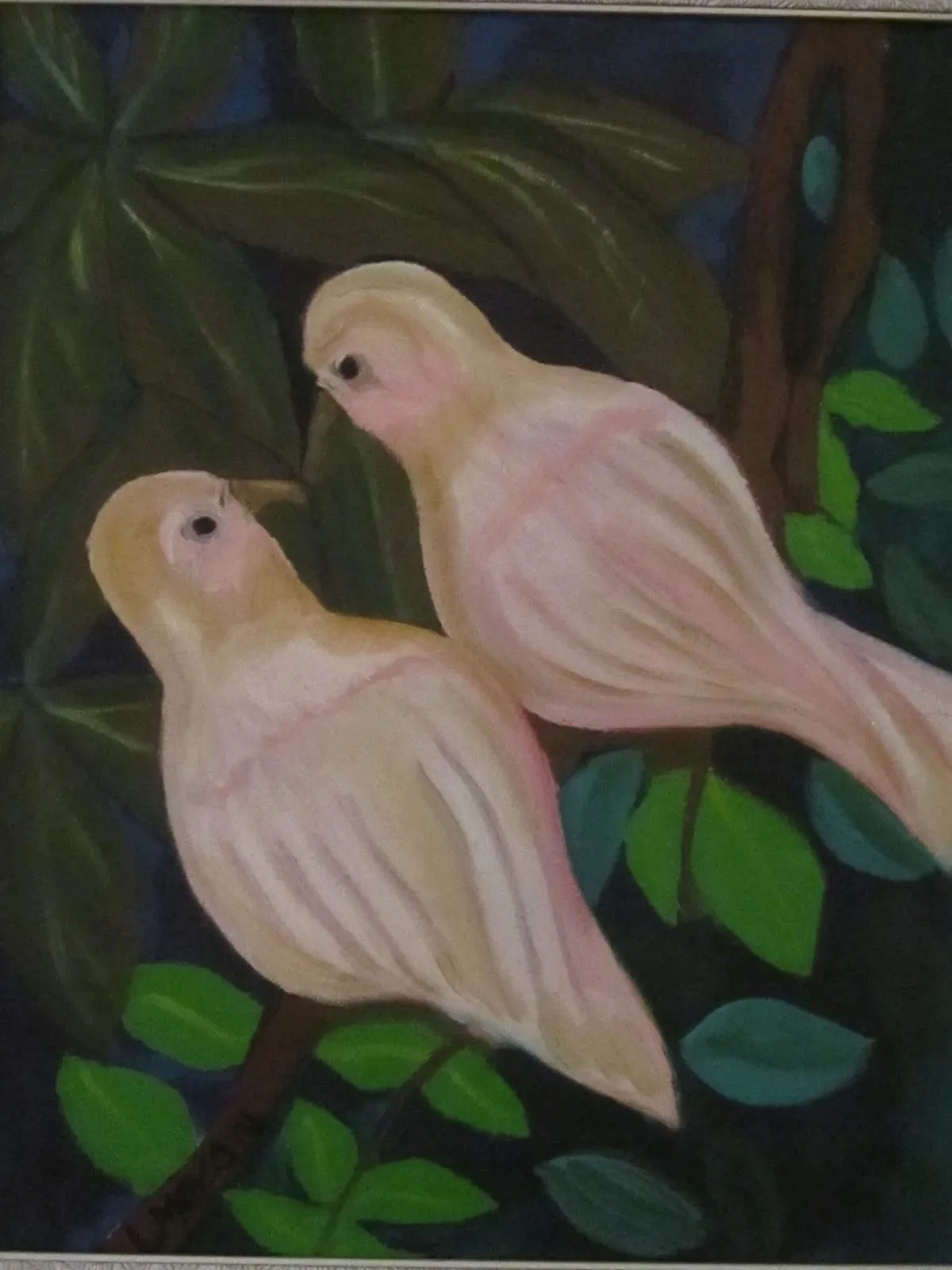 Lovebirds, artwork by Ligia Moya