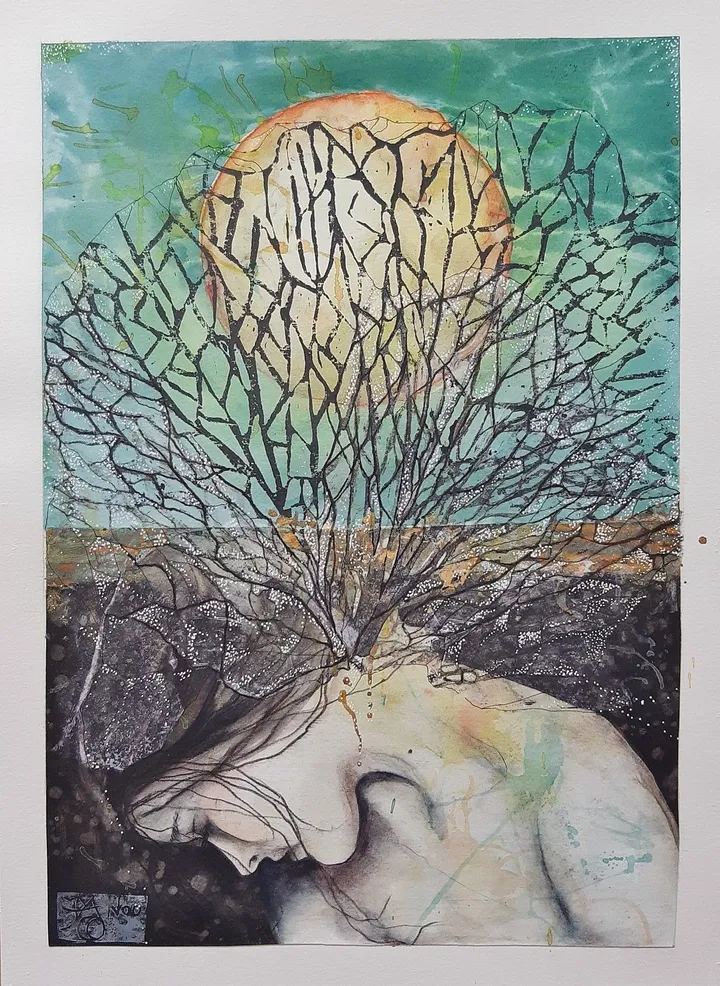 Le sommeil des arbres, œuvre de Marie-Noël Bouillé