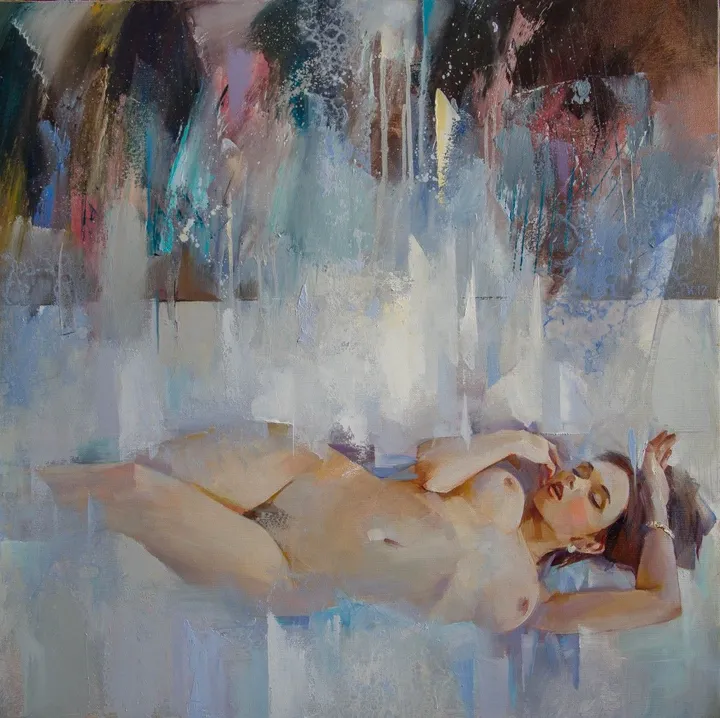 The blue fluids. (2017), œuvre de Vasyl Khodakivskyi