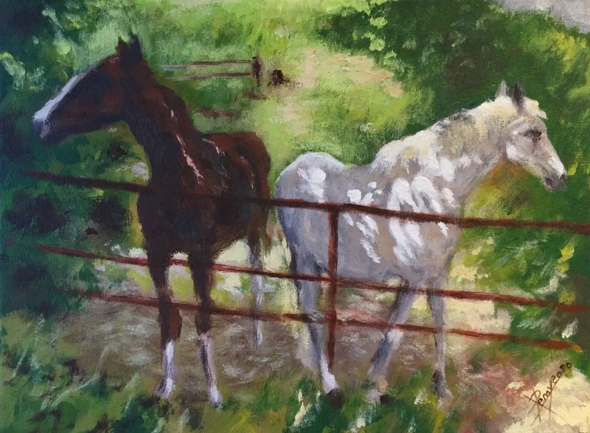 Pré aux chevaux, artwork by Romuald Leroy