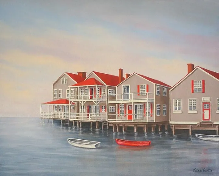 Par un beau matin a Nantucket, artwork by Diane Cantin
