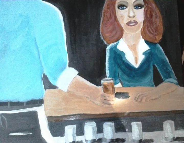 "Slinging the Drinks", œuvre de Taryn Simpson