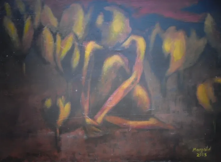 Shadows of tulipans., artwork by Margold Reina