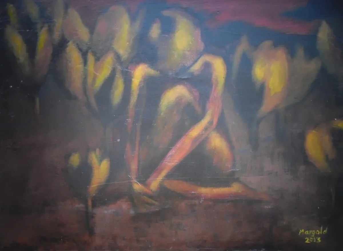 Shadows of tulipans., artwork by Margold Reina