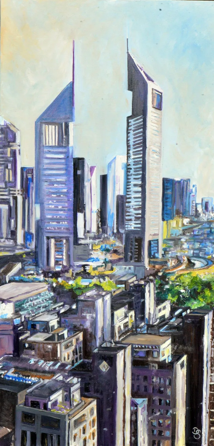 Dubai downtown, artwork by Di So