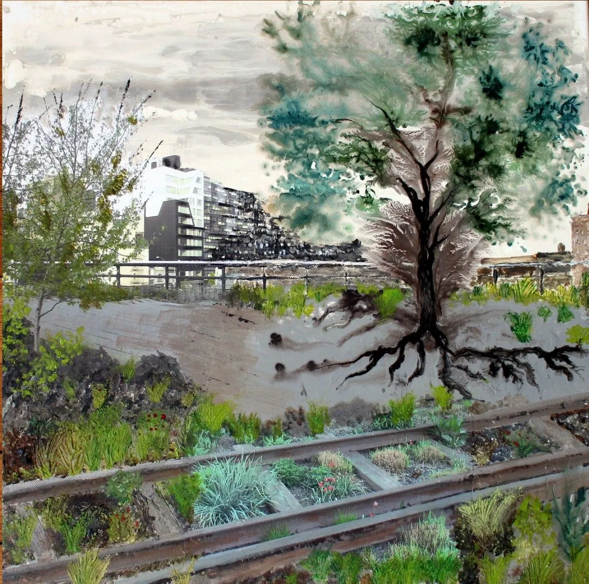 High line 2, artwork by Cecile GONNE VICTORIA