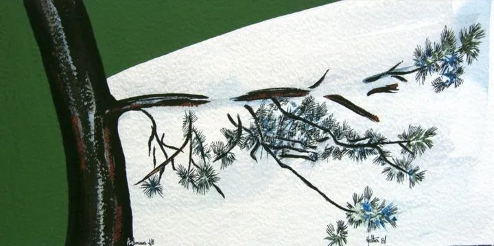 Branche de pin, œuvre de Alain HALTER