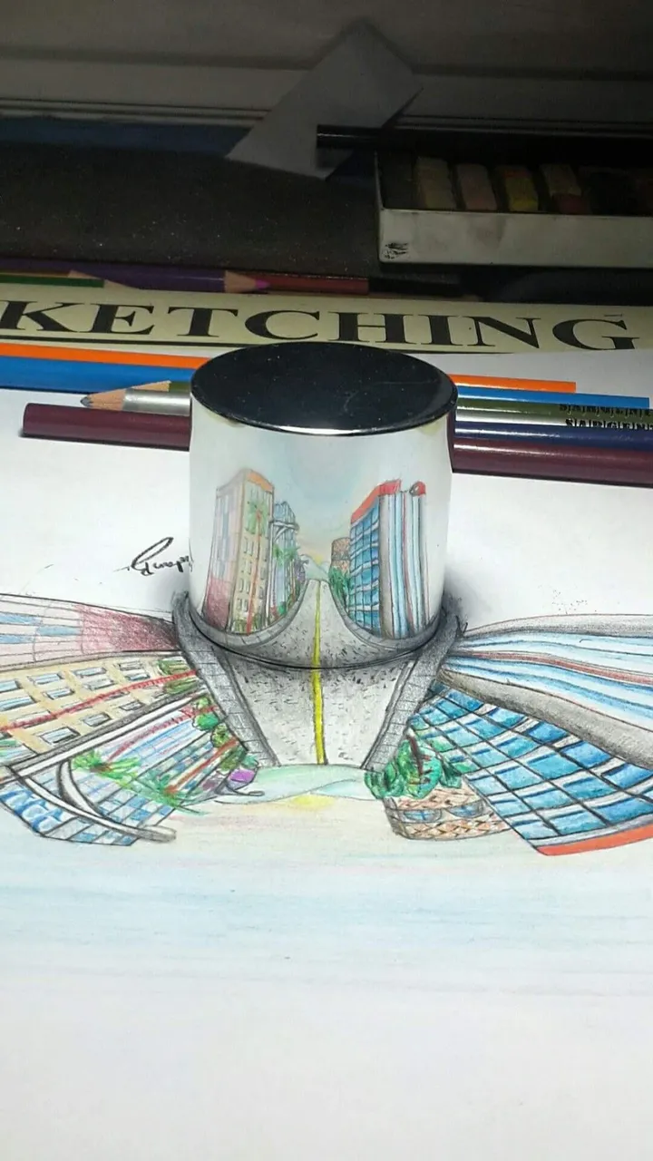 Avenida del Quinto Punto (Anamorfósis), artwork by Aziel Barrientos