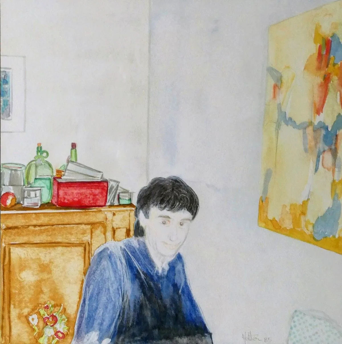 Portrait dans la cuisine, œuvre de Alain HALTER