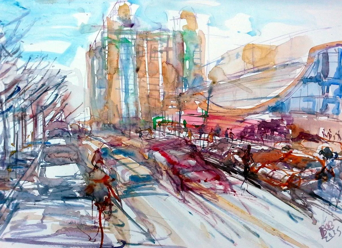 near dostyk, artwork by Akpan Usoroh