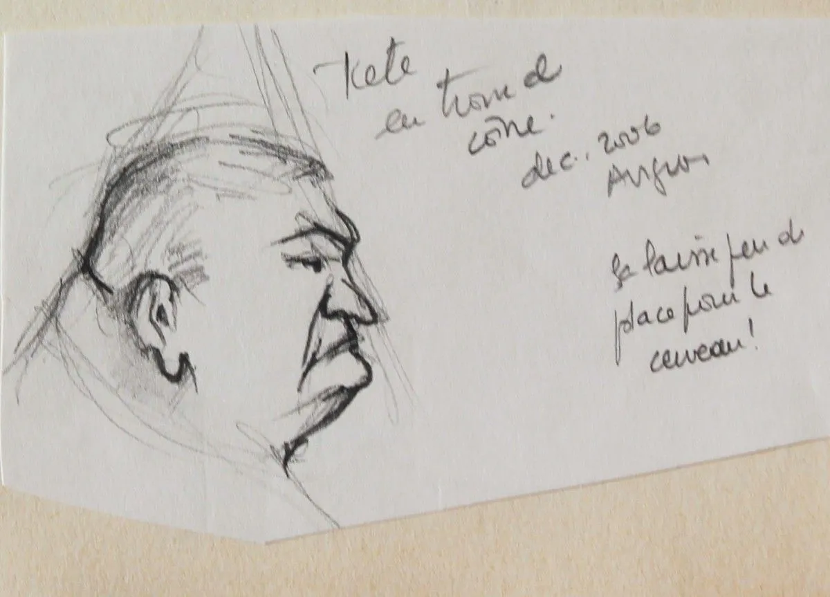 Tete en tronc de cone - Truncated cone shaped head, œuvre de Jean Bessat