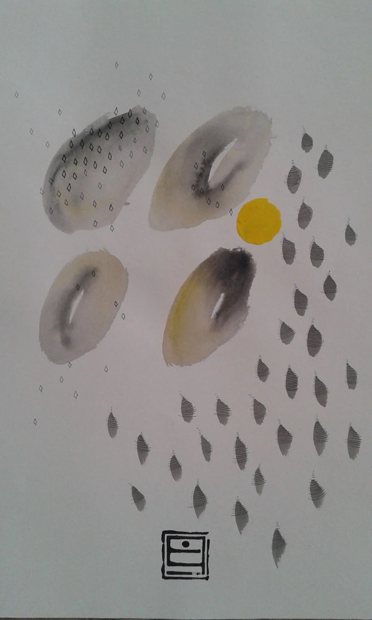 Yellow dott 2, œuvre de Jelena Simic Popovic
