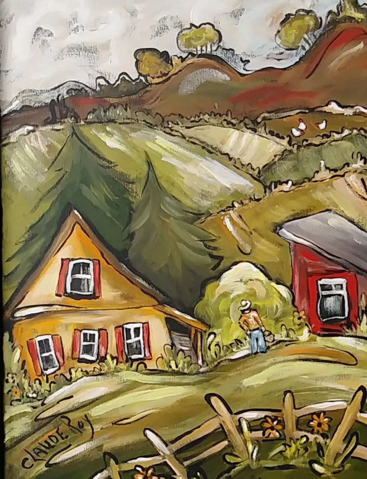 Où sont passées les poules?, artwork by Claudette Roy
