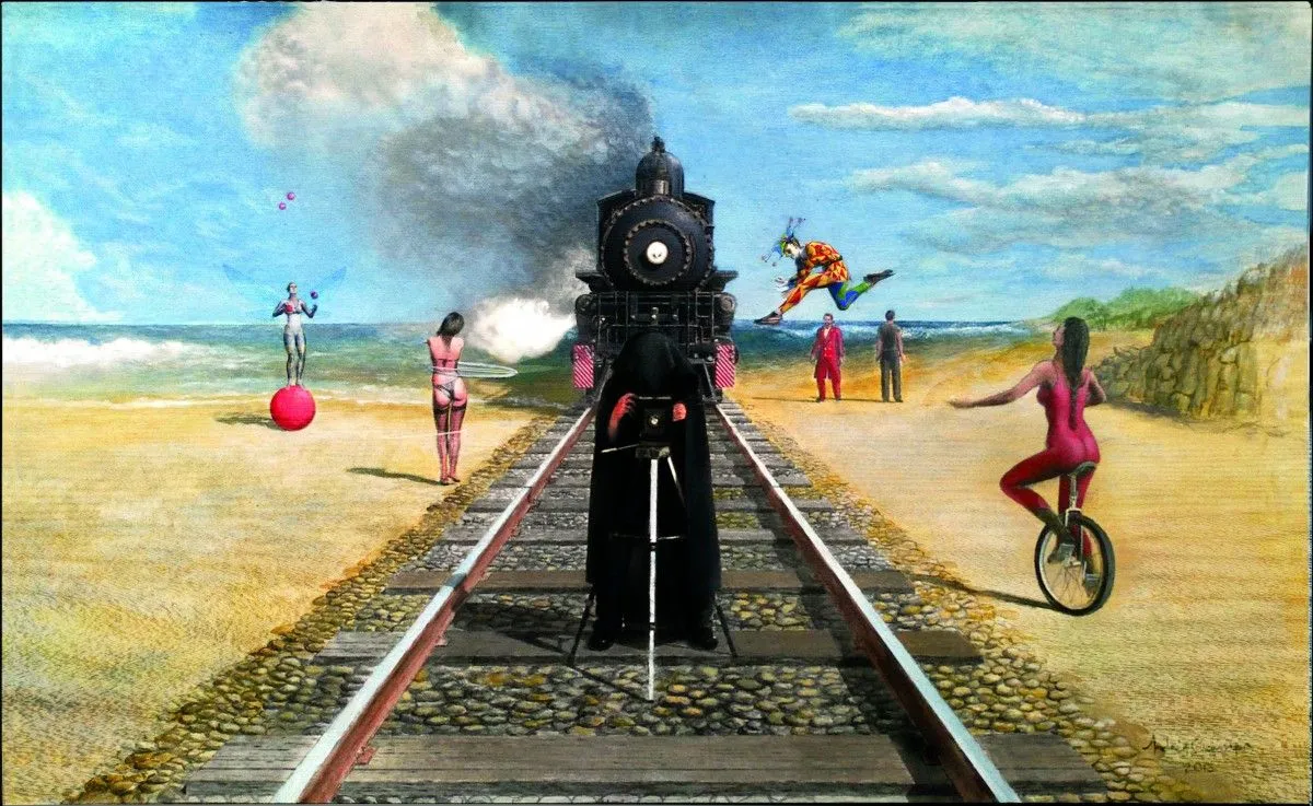 Reason attempting to aprehend reality 2: The day the circus arrived to Mermejita, artwork by Andres Ocampo