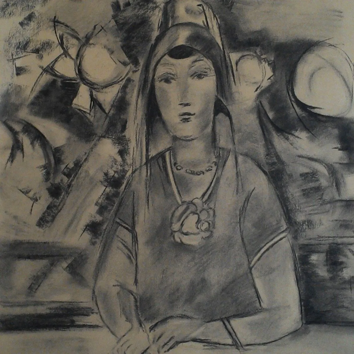 Dame à l'éventail, artwork by Nadege LAVACHERIE