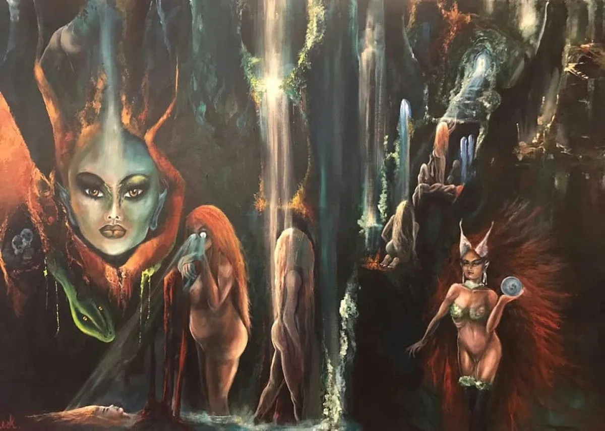 Op zoek, œuvre de Sylvia Reijbroek www.galeriekunstvolleven.be