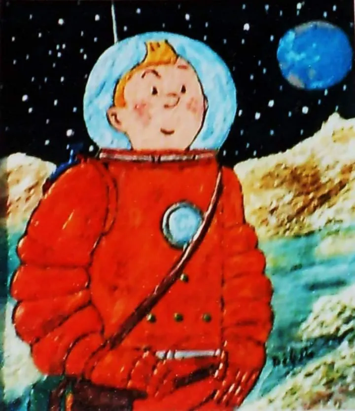 Hommage à Hergé, artwork by Jean-pierre Delisle