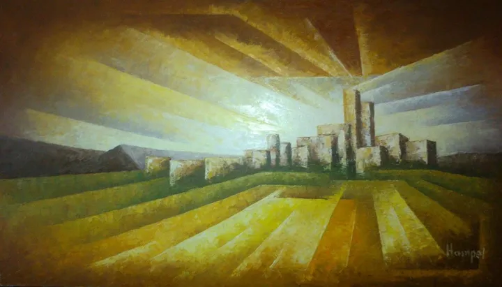 Perspectiva – ulei pe panza – 40×70 cm, artwork by Rolland Roderick Hampel