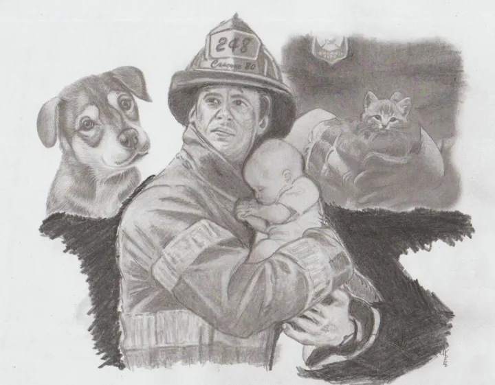 Aux Secours, artwork by Johnny Jean