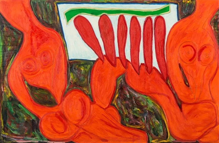 Nudes with a banana  tree, œuvre de Cristobal Gonzalez Guzman