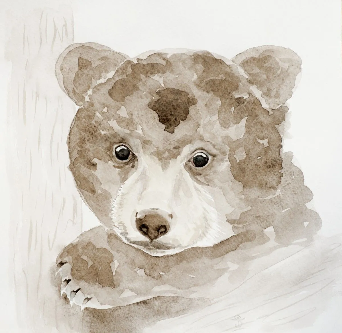 Teddy bear, artwork by Ira Samoilina