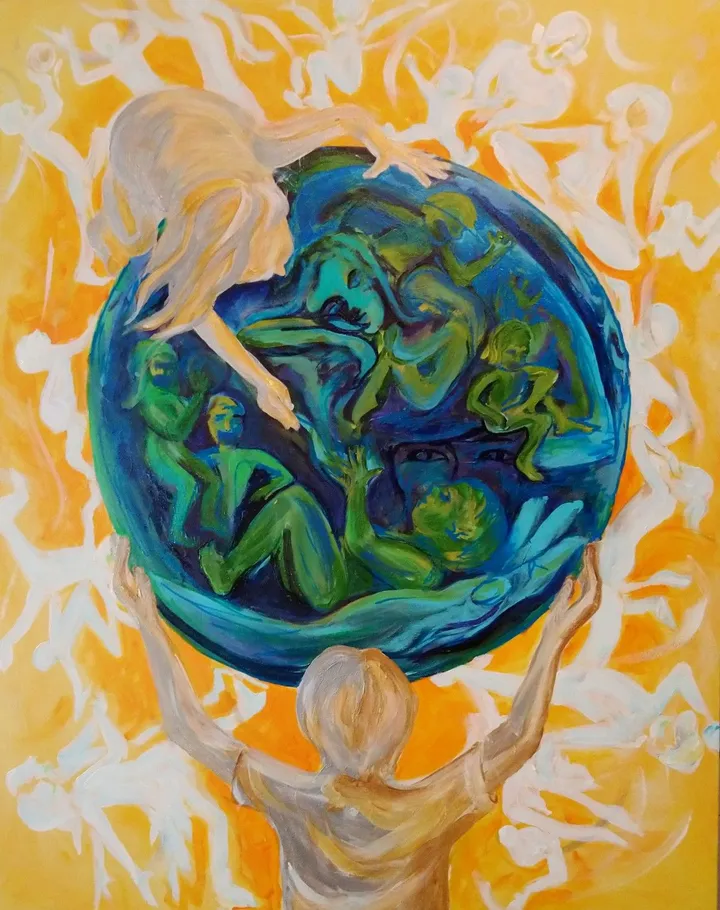 De la noirceur à la lumière, artwork by Sonia April