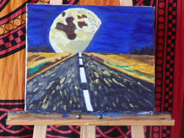 un lever de lune, artwork by Christophe Constant