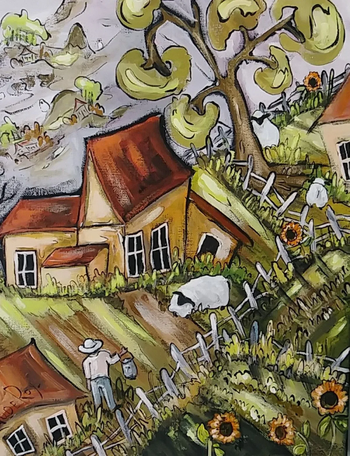 Sous le chêne de grand-père!, artwork by Claudette Roy