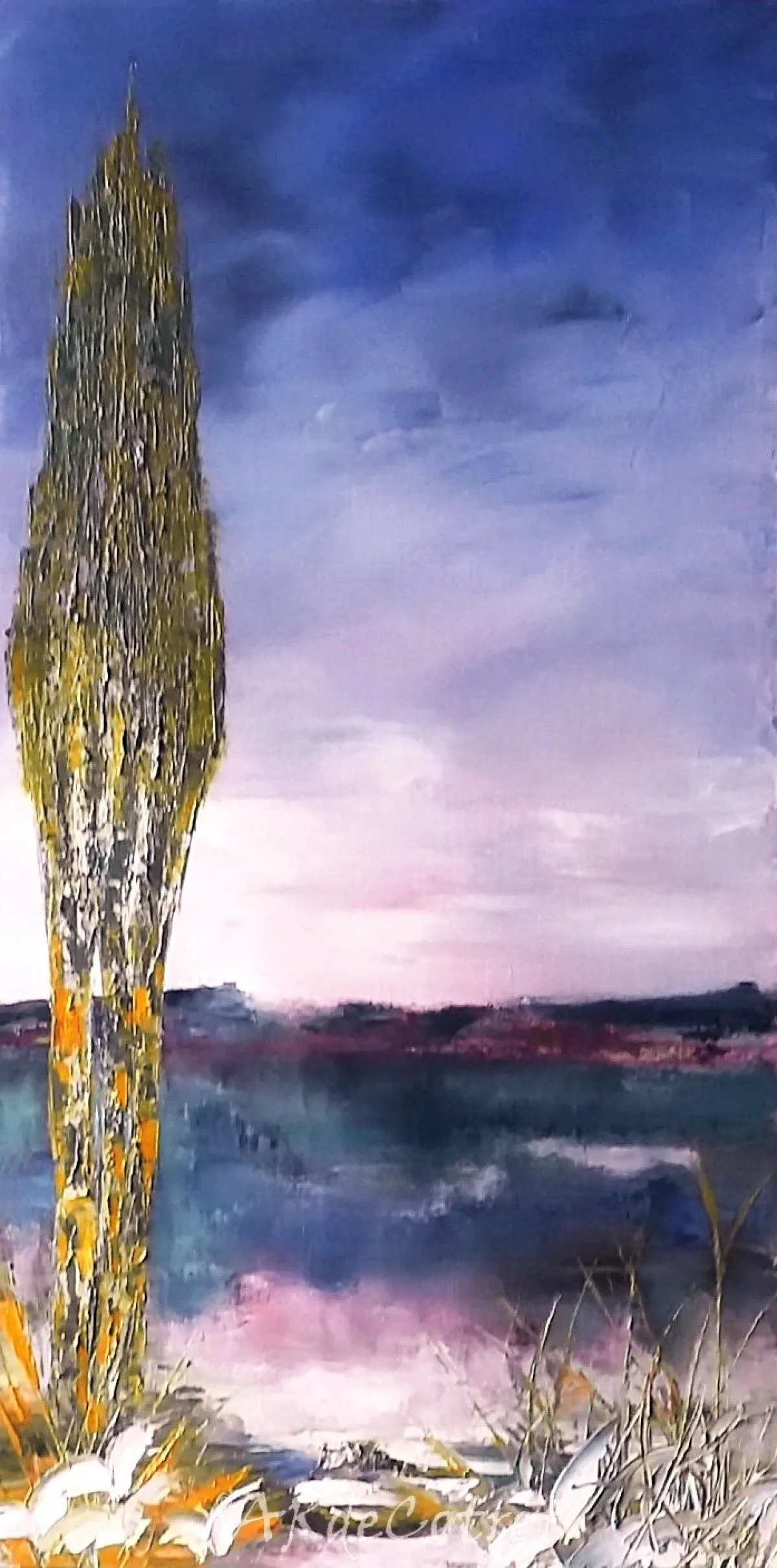 Le Cyprès, œuvre de Anne René de Cotret