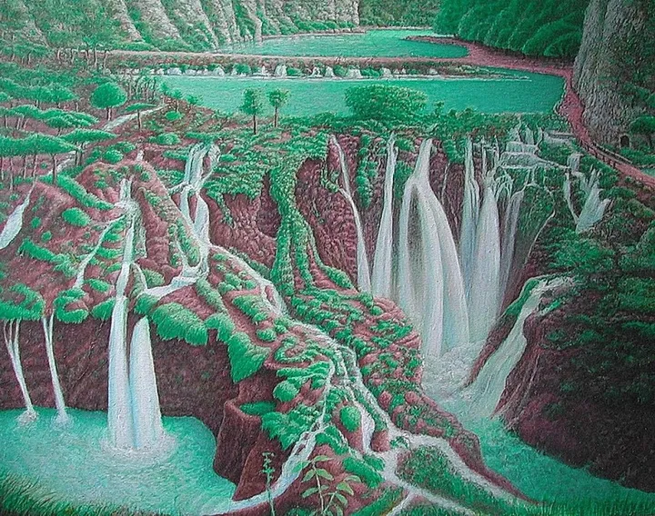 Plitvice 3, œuvre de Dragan Azdejkovic