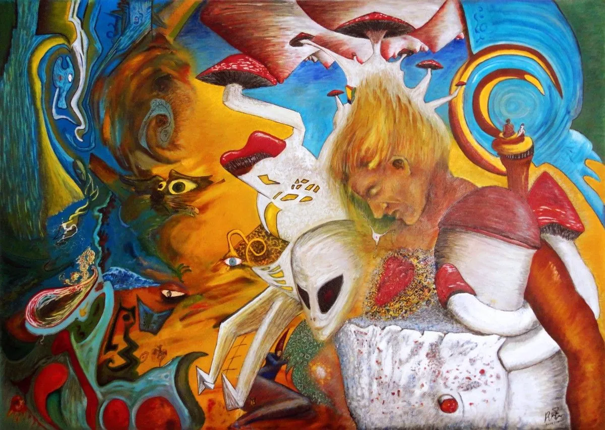 Between Two Worlds, artwork by Luar Zorrillo