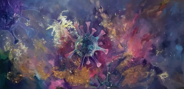 Coronavirus Galaxy, œuvre de Dragos Botezat