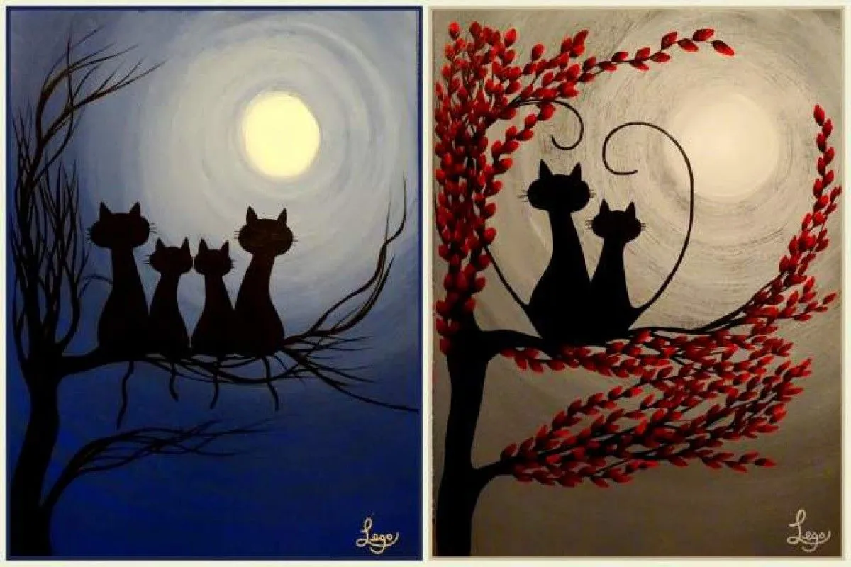 Les chats, artwork by LEGO Atiste peintre