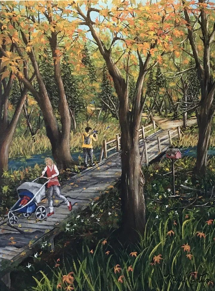 Promenade automnale, artwork by Michel Cantin