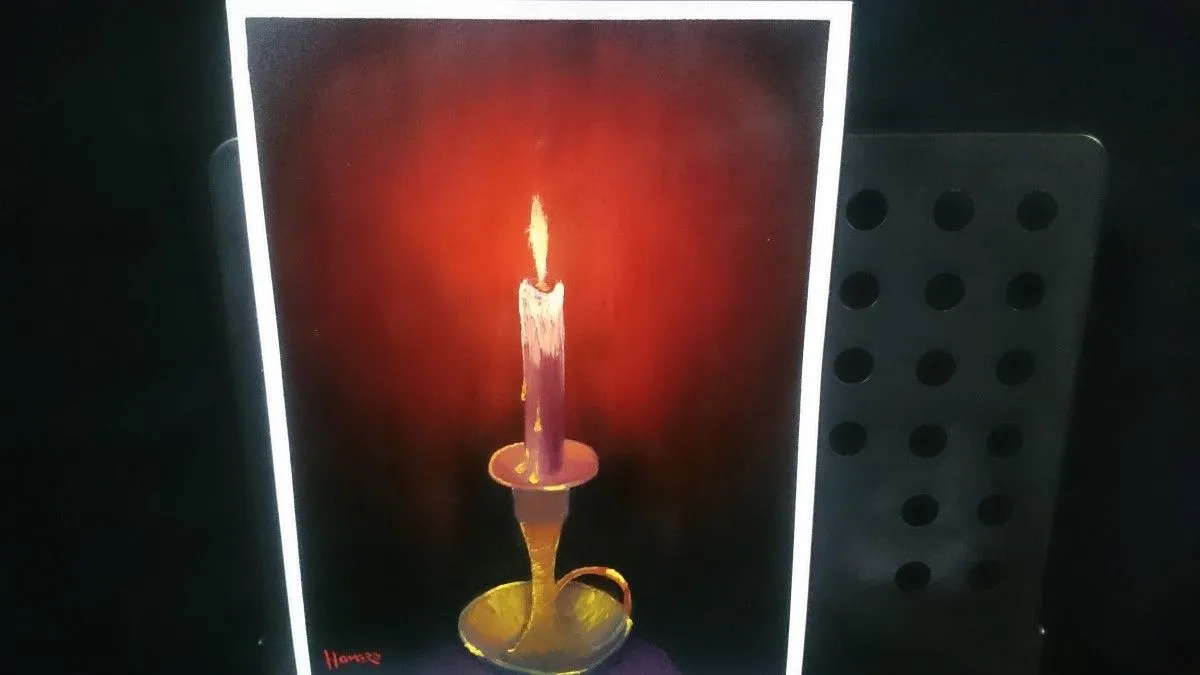 Red Candle, artwork by Homero Bittencourt