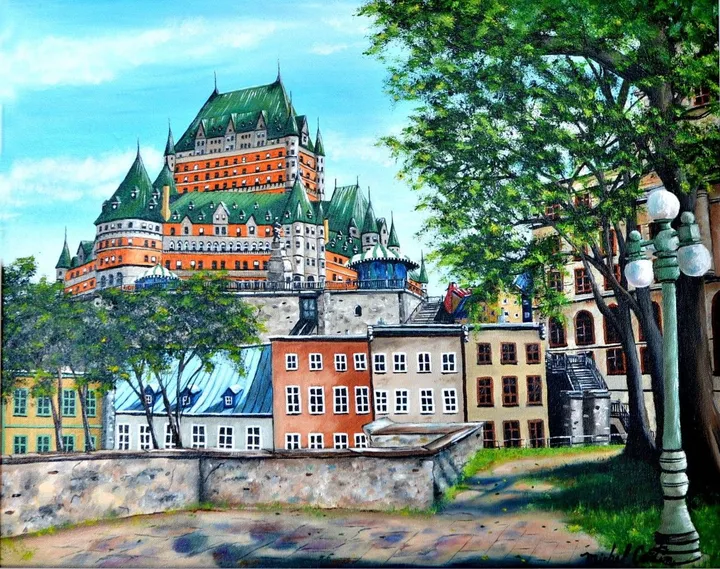 À L'OMBRE DU CHÂTEAU, artwork by Michel Cantin