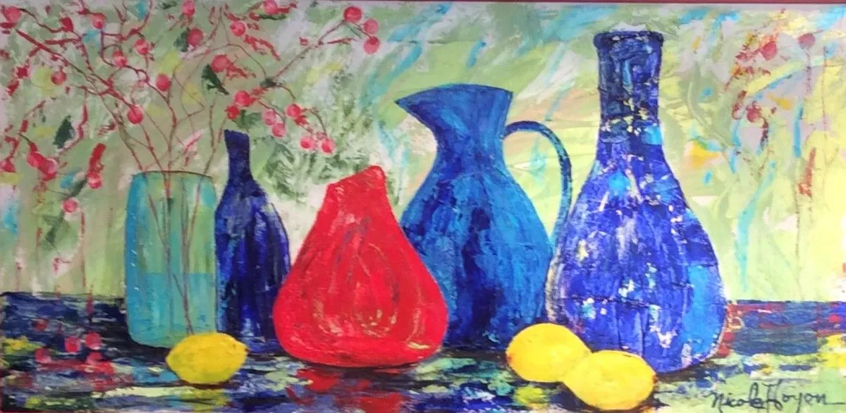 Vases et citrons, artwork by Nicole Doyon